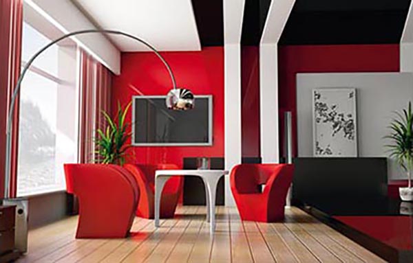 Interieur rouge