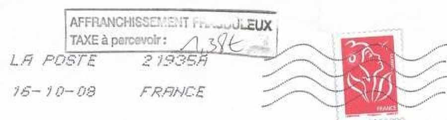 Affranchissement frauduleux faux timbres