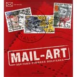 Mail art faux timbres oblitérés