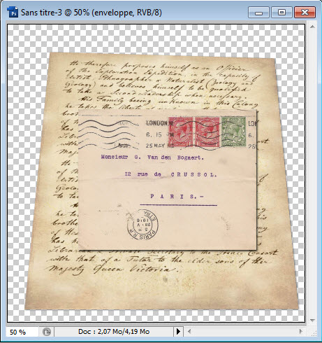Enveloppe placée