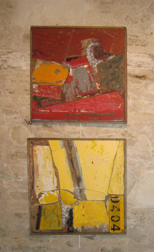 Deux tableaux de bois d'épave de Patrick Nicol