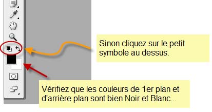 Verifier les couleurs avant plan et arrière plan