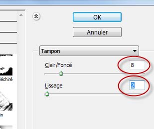 Réglage du filtre tampon