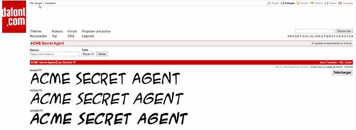 Site Dafont.com