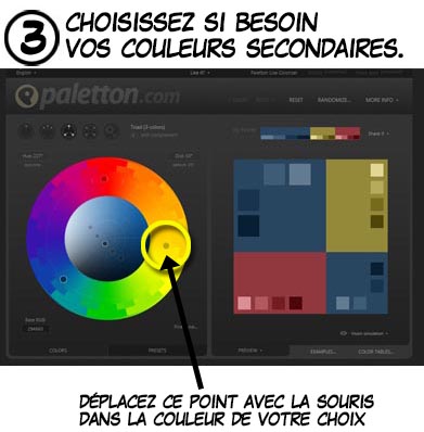 Paletton choix de la couleur secondaire