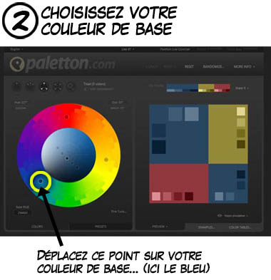 Paletton choix de la couleur de base