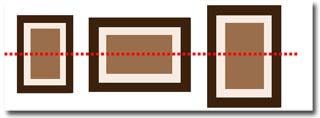 Alignement horizontal de cadres