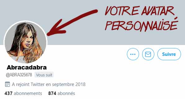 Avatar twitter personnalisé