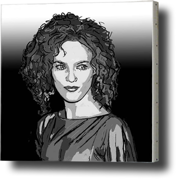 Vanessa Paradis noir et blanc petit portrait
