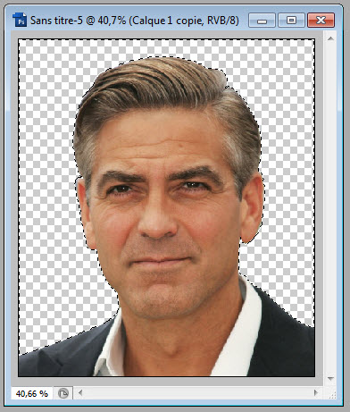 Détourage sihouette Georges Clooney